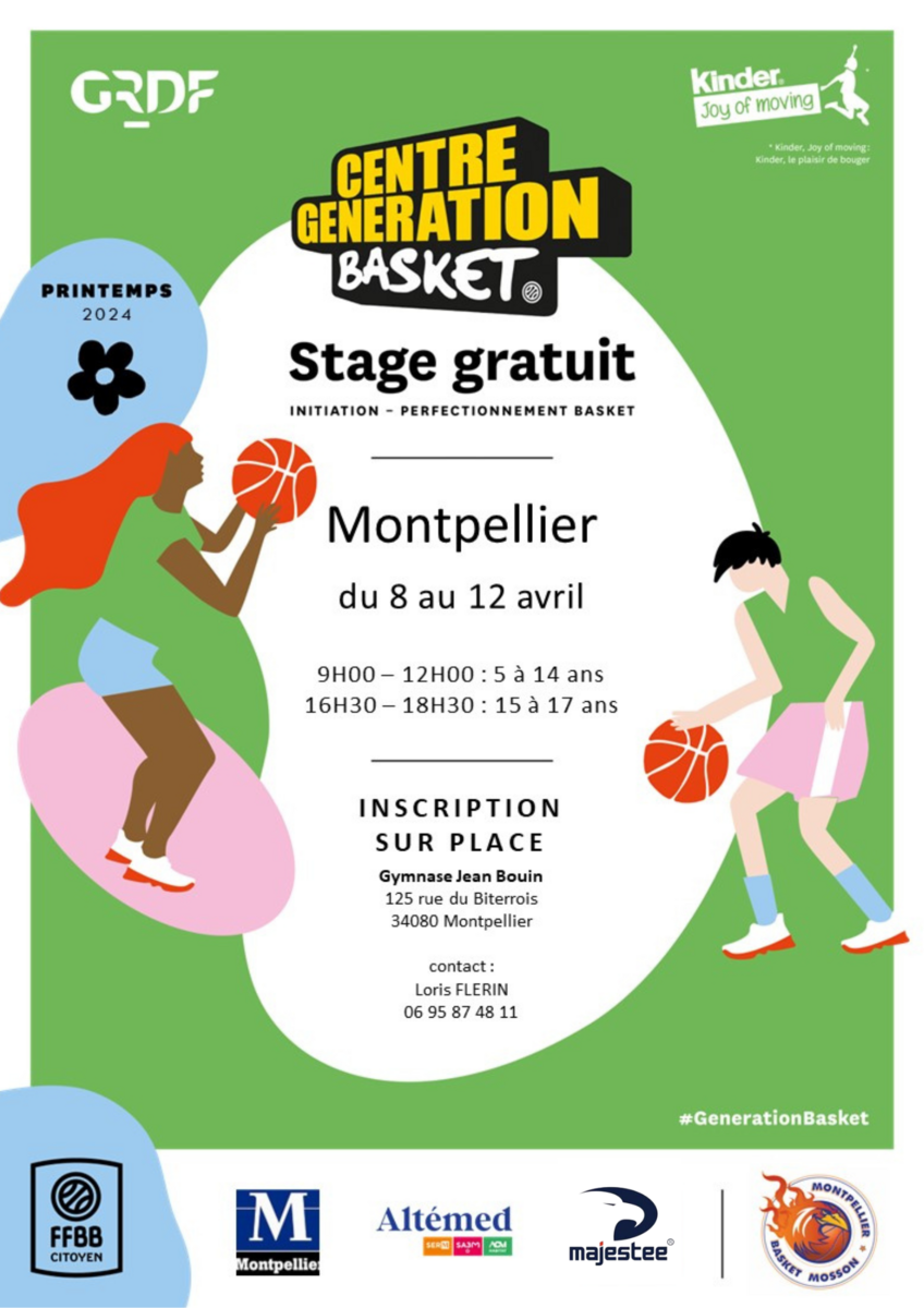 Centre Génération Basket - Stage Gratuit